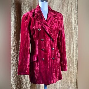 COLLEZIONI CRUSHED VELVET JACKET VINTAGE SIIZE 14 NWOT
